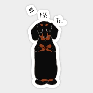 NAMASTE Dachshund Sticker